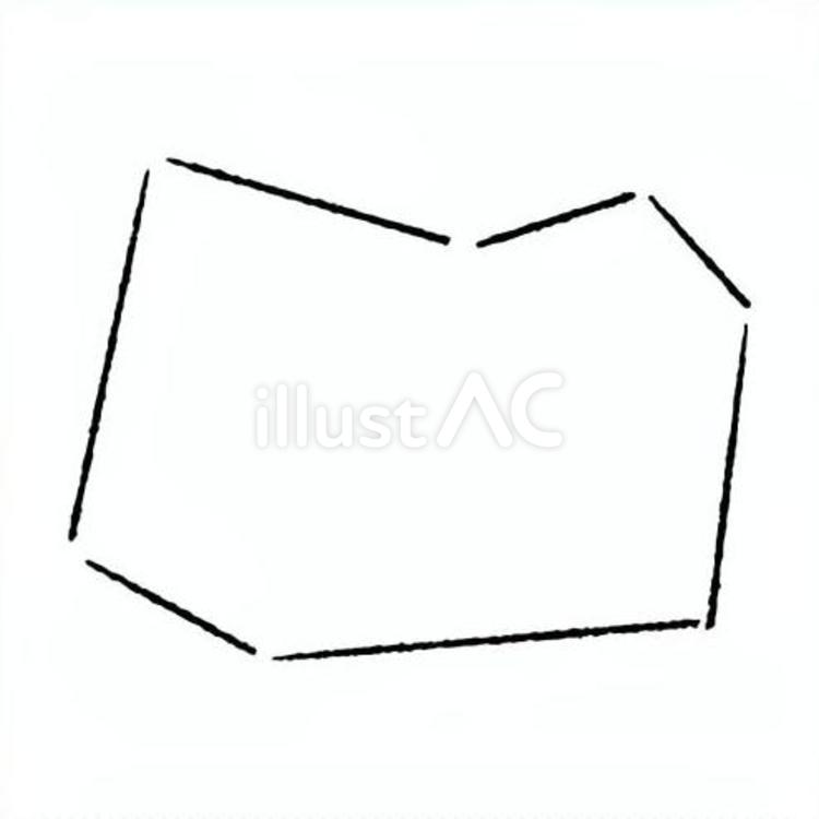  手描きのカクカクの吹き出し45 吹き出し,フレーム,見出しのイラスト素材