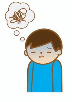 Illustration, उदास, पीला, गरीब शरीर स्वर, 