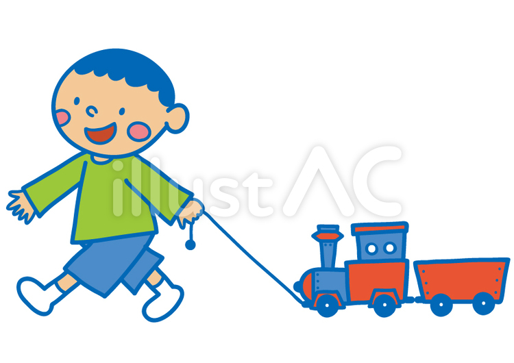 おとこのこ 遊ぶ,おもちゃ,玩具のイラスト素材