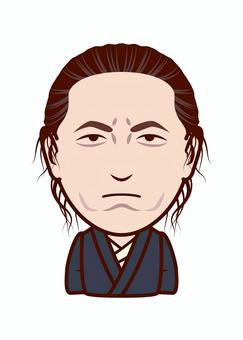 坂本龍馬 幕末,土佐藩士,志士,経営者,薩長同盟,脱藩,倒幕,明治維新,大政奉還,近江屋のイラスト素材