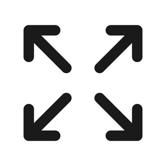 矢印で表すスペースアイコン スペース,矢印,拡大,アイコン,シンプルのイラスト素材