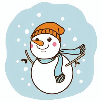 雪だるま 雪だるま,冬,マフラー,ニット帽,雪まつり,風物詩,雪のイラスト素材