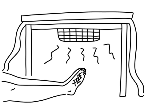 こたつの中で低温やけど　線画 こたつ,トラブル,皮膚,低温やけど,線画のイラスト素材
