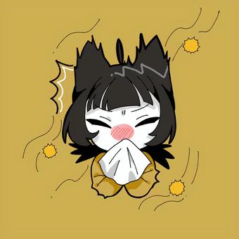 Illustration, sneeze, hay fever, nekoyamasan, 