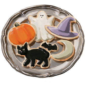 アイシングクッキー ハロウィン ハロウィン,アイシングクッキー,クッキー,食べ物,お菓子,焼き菓子,デザート,かぼちゃ,おばけ,黒猫のイラスト素材