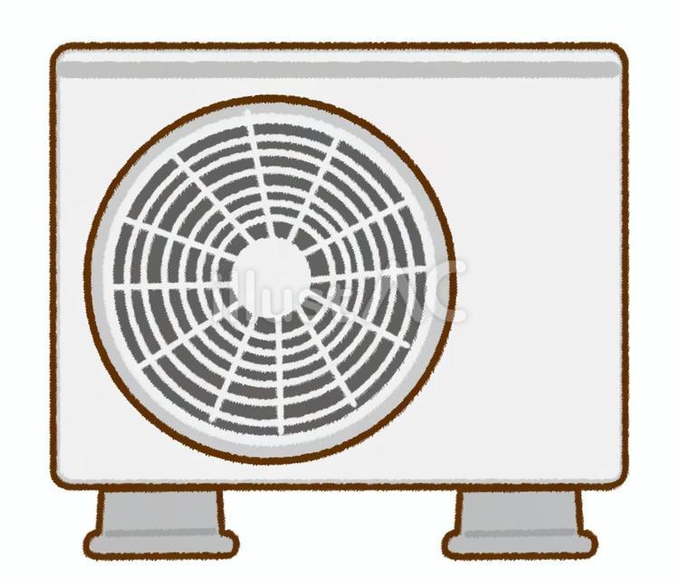 主線付きシンプルなエアコンの室外機 室外機,エアコン,家電のイラスト素材