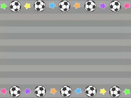 サッカー 星（灰色）フレーム サッカー,ボール,運動,用具,星,ストライプ,横,屋外スポーツ,背景,壁紙のイラスト素材
