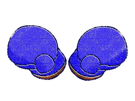 ボクシンググローブ（青） ボクシンググローブ,ボクシング,グローブ,スポーツ,青,ファッション,シンプル,手描き,拳闘のイラスト素材