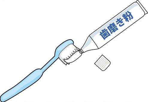 歯磨き粉歯ブラシ 歯磨き粉,歯ブラシ,歯磨き,チューブ,使う,容器,製品,白い,シンプル,線画のイラスト素材