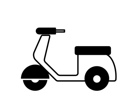 バイク バイク,二輪車,自動二輪,原付,50cc,乗り物,マーク,標識,目印,サインのイラスト素材