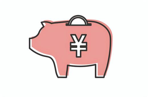 赤い豚の貯金箱アイコン   赤い豚の貯金箱アイコン 豚,コイン,赤,貯金,アイコン,家計簿,貯金箱,お金,貯める,節約のイラスト素材