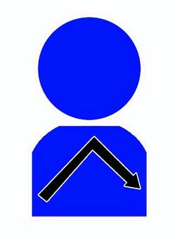 テンションダウン テンション,ダウン,気持ち,感情,矢印,下がる,人,人物,シンボル,人型のイラスト素材