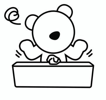 A white bear giving up at desk work, JPG, PNG and AI A white bear giving up at desk work, bear, desk work, business, JPG, PNG and AI