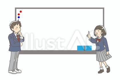 ホワイトボードと学生