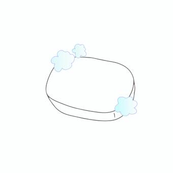 泡石鹸 石鹸,固形石鹸,固形せっけん,お風呂,手洗い,ボディソープ,せっけん台,石けんケース,洗顔フォーム,シンプルのイラスト素材