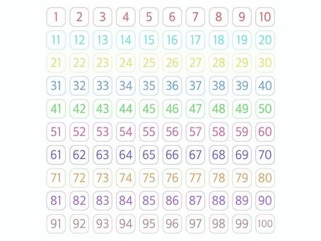 숫자의 일러스트 1~100 그 6, JPG, PNG 및 AI 숫자의 일러스트 1~100 그 6, 디지털, 광장, 디자인, JPG, PNG 및 AI