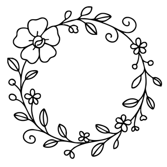 デザインされた可愛いラインアート図面2 ラインアート,モノクロ,線画,デザイン,素材,フレーム,インテリア,玄関,お店,カフェのイラスト素材