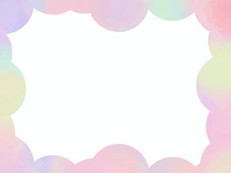 Round pastel color frame, pastel colour, frame, frame, JPG and PNG