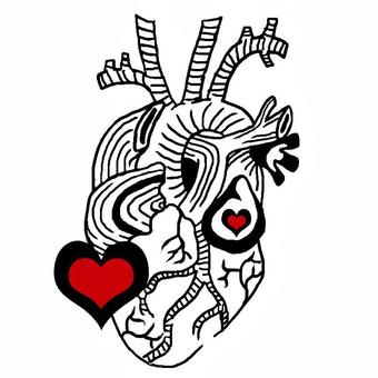 Hope Of Cardiac No.2 心臓,おしゃれ,かっこいい,ワンポイント,タトゥーデザイン,ハート,シンプルのイラスト素材