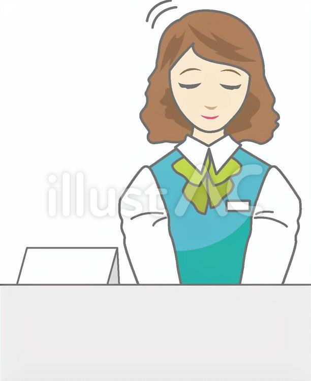 受付の女性8 受付,女性,olのイラスト素材