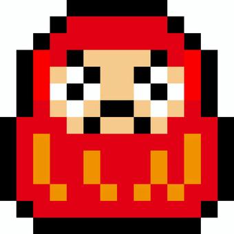 ドット絵のだるま
