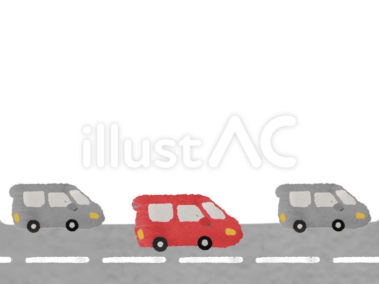車道を走る車 乗り物,車道,車のイラスト素材