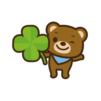 Bear and Clover, bear, bear, bear, JPG, PNG and AI