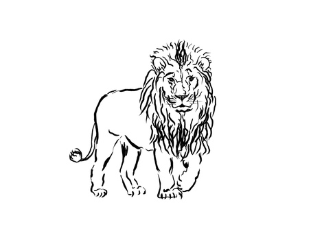 ライオン　動物 ライオン,黒,アート,web,アイコン,動物,動物園,トライバル,tigger,popのイラスト素材