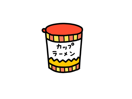カップラーメン カップラーメン,食べ物,手書き,シンプル,ジャンク,夜食のイラスト素材