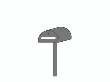 家の郵便受け（銀） 郵便受け,ポスト,手紙,新聞,手描き,シンプル,郵便ポスト,玄関のイラスト素材