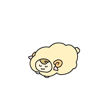 星座　おひつじ座　擬人化 おひつじ座,星座,12星座,占い,擬人化,かぶり物,動物,生物,かわいい,ゆるいのイラスト素材