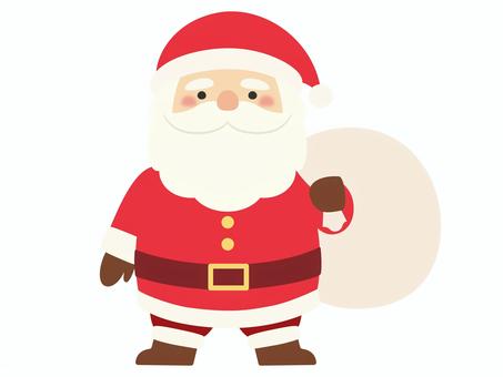 ミニキャラサンタ/赤 ミニキャラサンタ/赤 サンタ,クリスマス,ミニキャラ,シンプル,ベクター,サンタクロース,サンタさん,xmas,christmas,袋のイラスト素材