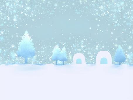 冬の便り 雪国のかまくらイラスト【8】 かまくら,雪,冬,雪国,１２月,１月,２月,雪まつり,お正月,東北のイラスト素材