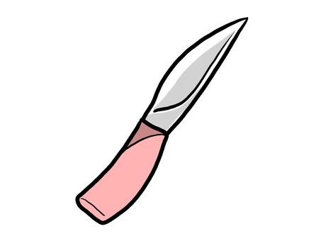 アウトドアで使うナイフ アウトドア,ナイフ,手描き,サバイバル,キャンプ,シンプル,背景透過,自給自足,休日,趣味のイラスト素材