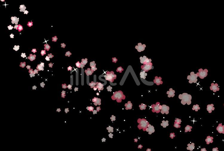 桜や梅の花弁のきらきらエフェクト★透過有 ポピー,ハイビスカス,桜のイラスト素材