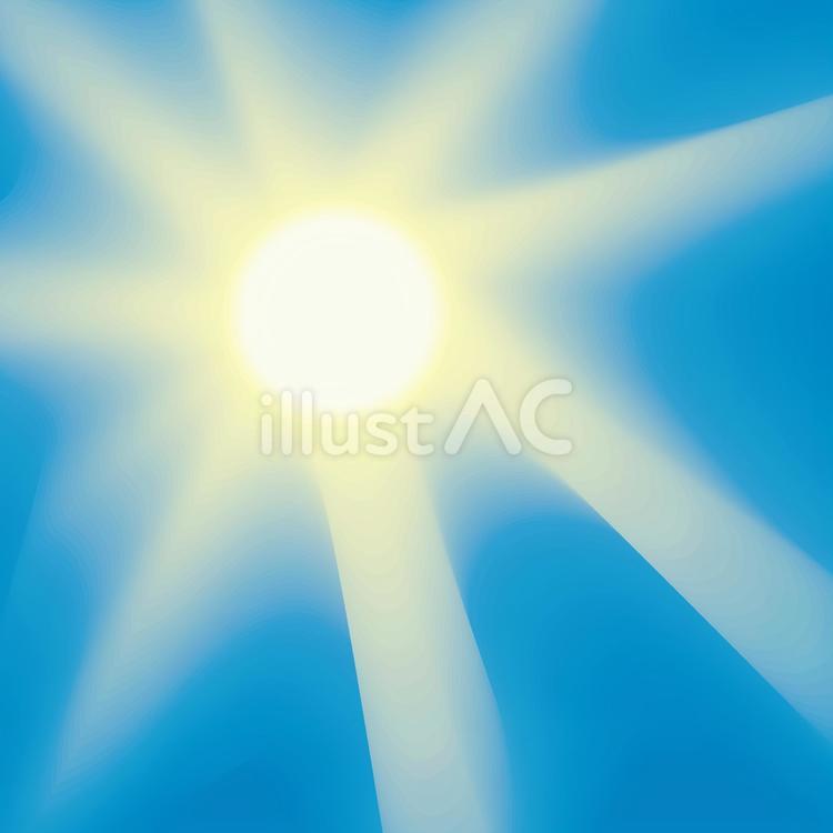 強い日差し 太陽,日差し,猛暑のイラスト素材