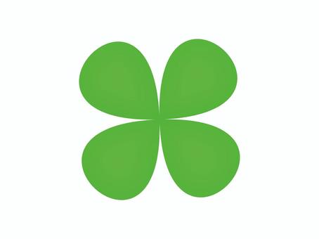 四つ葉のクローバーアイコン クローバー,四つ葉,アイコン,シンプル,フラット,グリーン,緑,植物,自然,幸運のイラスト素材