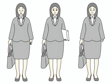 就職活動中の学生 就活,就職活動中,面接,企業説明会,説明,会場,女性,女,学生,スーツのイラスト素材