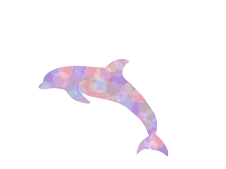 Illustration, dolphin, creatures, sea, 