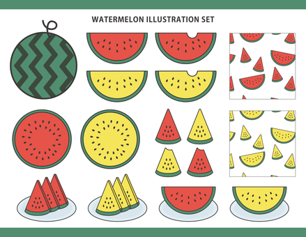 Illustration, watermelon, summer, a poetry, 