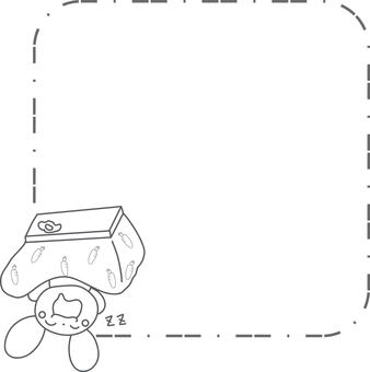 こたつで寝落ちするうさぎのフレーム素材 こたつで寝落ちするうさぎのフレーム素材 おたより,フレーム,メッセージ,線画,白黒,手紙,こたつ,寝落ち,うさぎ,枠のイラスト素材