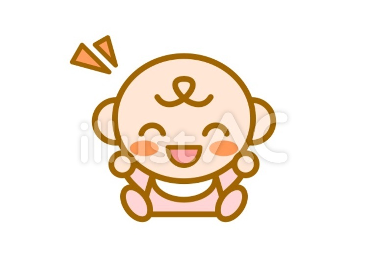 赤ちゃん　ご機嫌　赤 赤ちゃん,ご機嫌,笑顔のイラスト素材