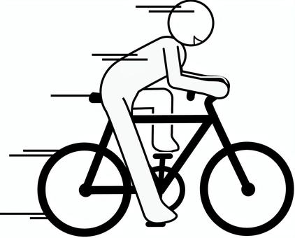 自転車スピード 自転車,乗る,スピード,危険,移動,乗り物,デフォルメ,人物のイラスト素材