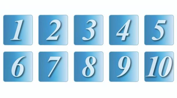 数字、番号アイコン 数字,番号,ナンバリング,青色,アイコン,マークのイラスト素材