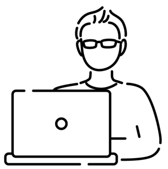 Illustration, laptop, male, people, 