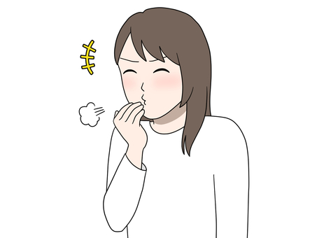 笑いをこらえきれずに吹き出す女性 おもしろい,おかしい,愉快,笑う,笑った,ププー,プププ,最高,見下す,いじるのイラスト素材