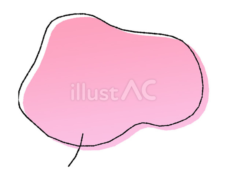 モヤモヤカラーの吹き出し(ピンク) 吹き出し,コメント,テロップのイラスト素材