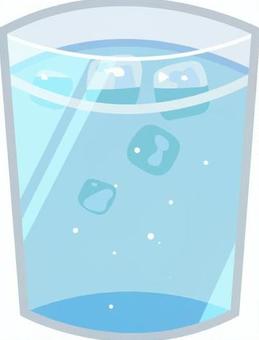 コップ　水色 コップ,グラス,ドリンク,飲み物,青,水色,ブルー,ジュース,サイダー,ラムネのイラスト素材