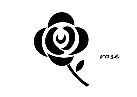 Rose icon, , JPG, PNG and AI