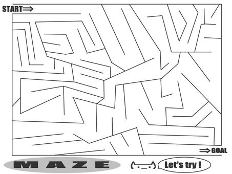 迷路3 迷路,モノクロ,遊び,ゲーム,簡単,クイズのイラスト素材